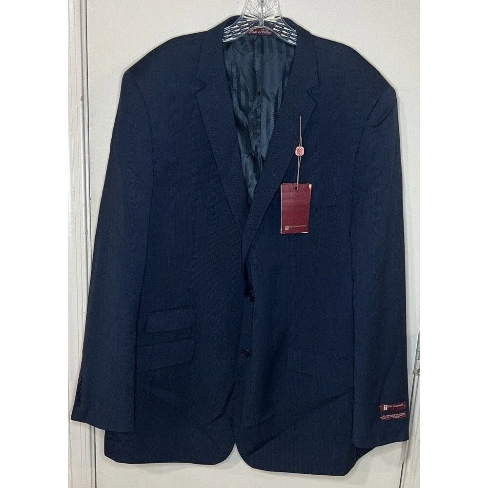 Blair Underwood Classic Navy Two-button Suit Jacket 50L 45W *Flaw*